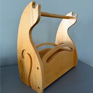 Wooden Cat basket/magazine holder